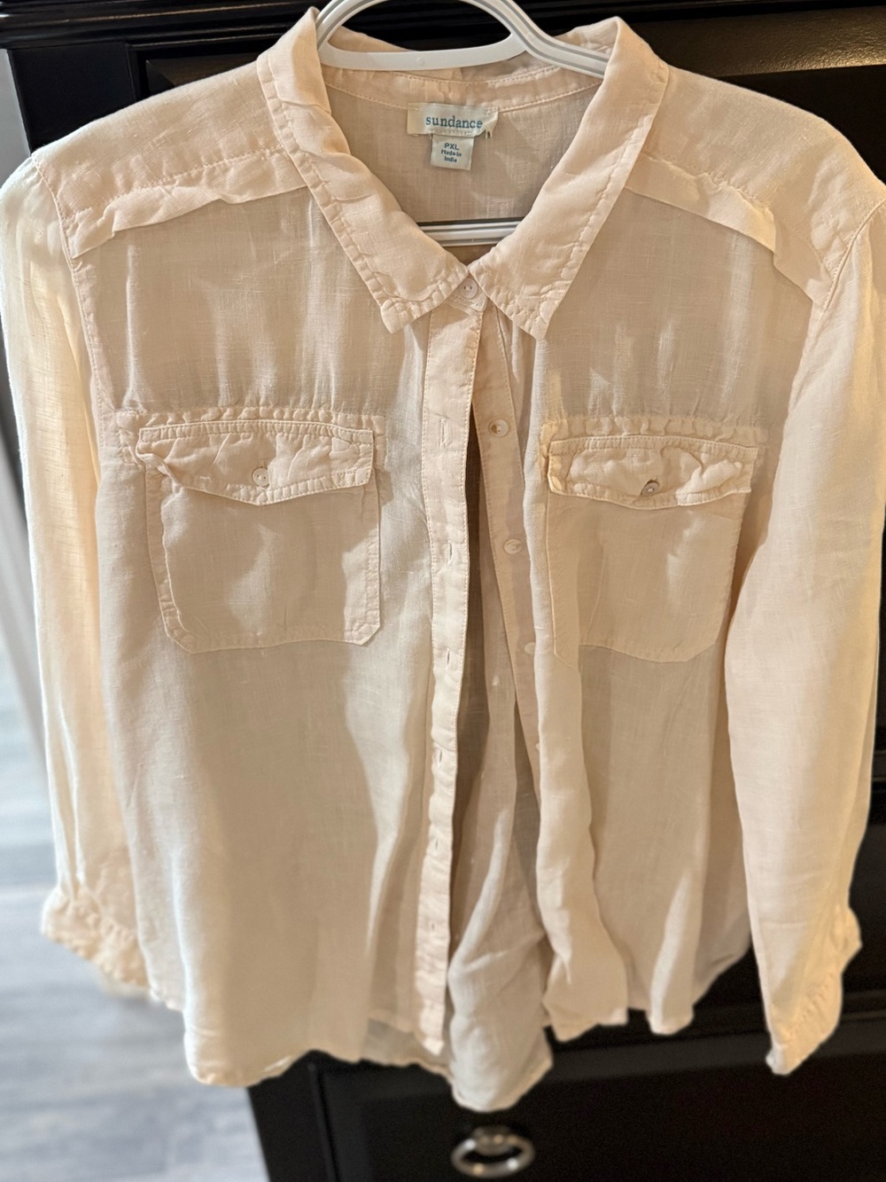Sundance Linen Lightweight Soft Peach Button-Down Shirt